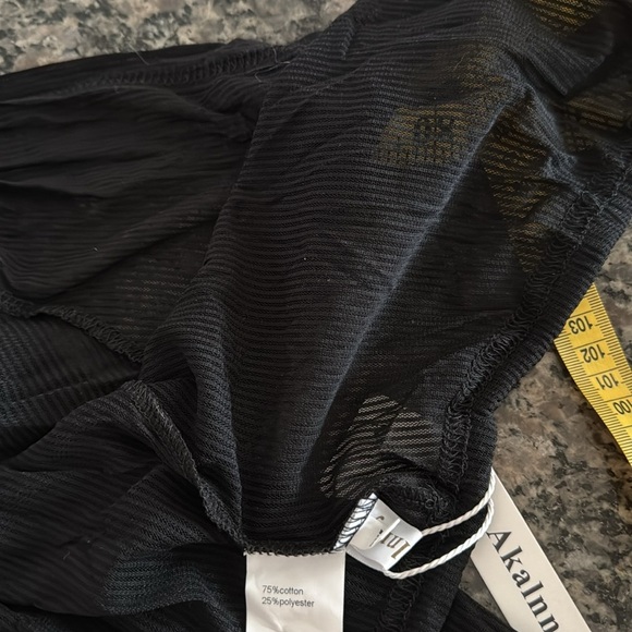 Akalnny Black Sheer Tie-Front Cardigan 2XL NWT - Picture 7 of 10